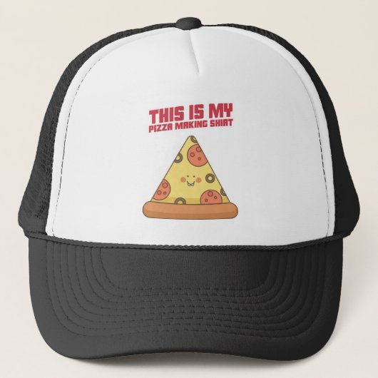 Dit is mijn Pizza die Shirt hart maakt Trucker Pet (Voorkant)
