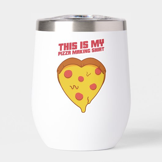 Dit Is Mijn Pizza Maken T-Shirt Hart (Voorkant)