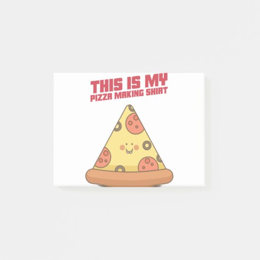 Dit Is Mijn Pizza Maken T-shirt Hart Post-it® Notes (Voorkant)