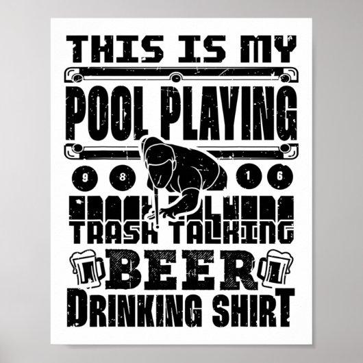 Dit is mijn poolschoen die met bier drinkt poster (Voorkant)