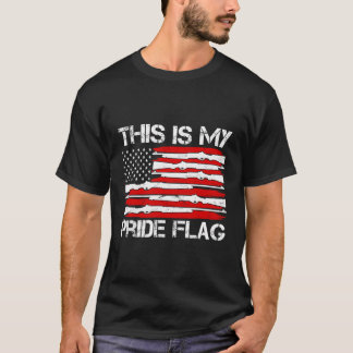 Dit is mijn Pride Flag 4 juli Pistool USA American T-shirt