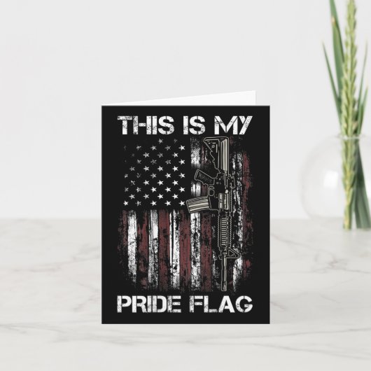 Dit is mijn Pride Flag Pistool USA American 4 juli Kaart (Voorkant)
