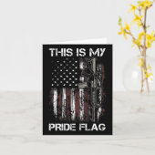 Dit is mijn Pride Flag Pistool USA American 4 juli Kaart (Gele Bloem)