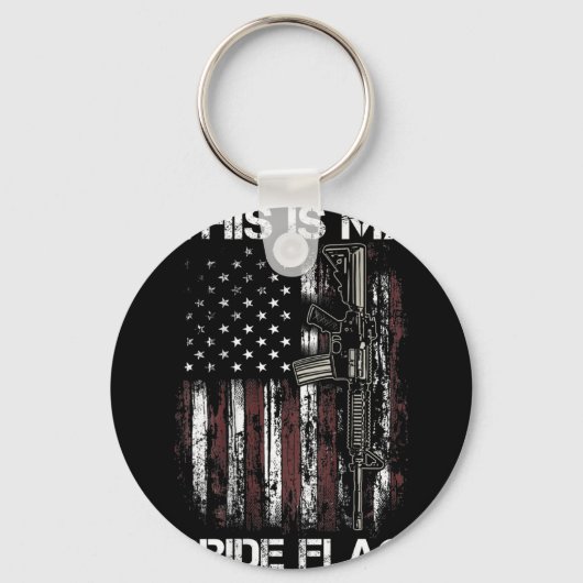 Dit is mijn Pride Flag Pistool USA American 4 juli Sleutelhanger (Voorkant)