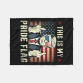 Dit is mijn Pride Flag USA American Patriotic Fleece Deken (Voorkant (Horizontaal))