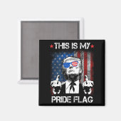 Dit is mijn Pride Flag USA Amerikaanse 4 juli op Magneet (Voorkant / Achterkant)