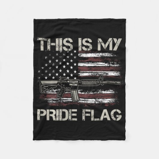 Dit is mijn Pride Flag USA Patriots Pistool Americ Fleece Deken (Voorkant)
