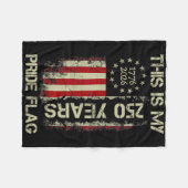 Dit Is Mijn Pride Vlag 250 Jaar Amerika 1776-2026 Fleece Deken (Voorkant (Horizontaal))