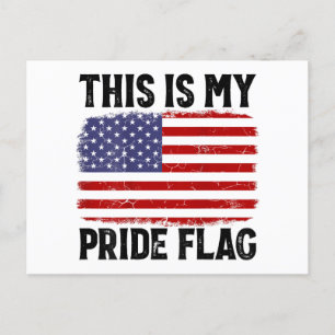 Dit is mijn Pride vlag Amerikaanse vlag, 4 juli Pa Feestdagenkaart