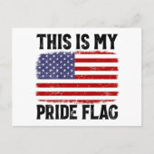 Dit is mijn Pride vlag Amerikaanse vlag, 4 juli Pa Feestdagenkaart (Voorkant)