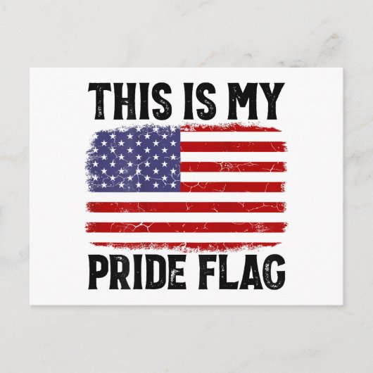 Dit is mijn Pride vlag Amerikaanse vlag, 4 juli Pa Feestdagenkaart (Voorkant)