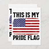 Dit is mijn Pride vlag Amerikaanse vlag, 4 juli Pa Informatiekaartje (Voorkant / Achterkant)