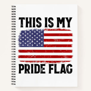 Dit is mijn Pride vlag Amerikaanse vlag, 4 juli Pa Notitieboek