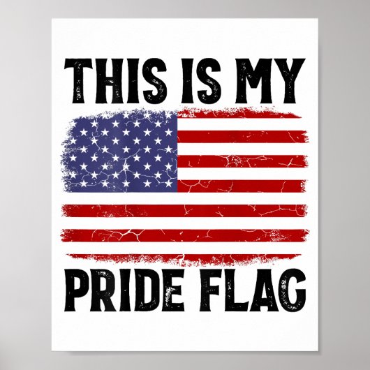 Dit is mijn Pride vlag Amerikaanse vlag, 4 juli Pa Poster (Voorkant)