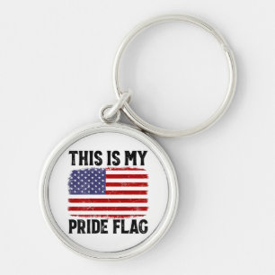 Dit is mijn Pride vlag Amerikaanse vlag, 4 juli Pa Sleutelhanger