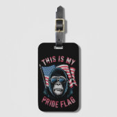Dit is mijn Pride vlag Amerikaanse vlag Bigfoot Bagagelabel (Voorkant (verticaal))