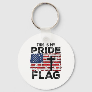 Dit Is Mijn Pride Vlag Jezus Kruis Vs Amerikaanse Sleutelhanger