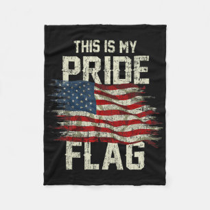 Dit is mijn Pride vlag USA American 4th of July Pa Fleece Deken