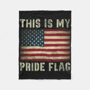 Dit is mijn Pride vlag USA American 4th of July Pa Fleece Deken