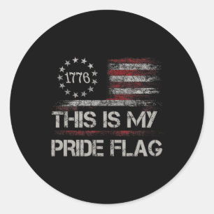 Dit is mijn Pride vlag USA American 4th of July Pa Ronde Sticker