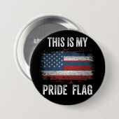 Dit is mijn Pride-vlag USA Amerikaans 4 juli Ronde Button 7,6 Cm (Voorkant /achterkant)