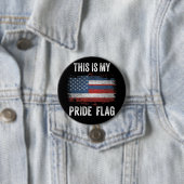Dit is mijn Pride-vlag USA Amerikaans 4 juli Ronde Button 7,6 Cm (In situ)