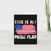 Dit Is Mijn Pride Vlag Usa Amerikaanse 4 Juli Pat Kaart (Voorkant)