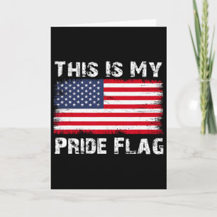 Dit Is Mijn Pride Vlag Usa Amerikaanse 4 Juli Pat Kaart