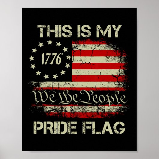 Dit Is Mijn Pride Vlag Usa Amerikaanse 4 Juli Pat Poster (Voorkant)