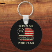 Dit Is Mijn Pride Vlag Usa Amerikaanse Patriottisc Sleutelhanger (Voorkant)