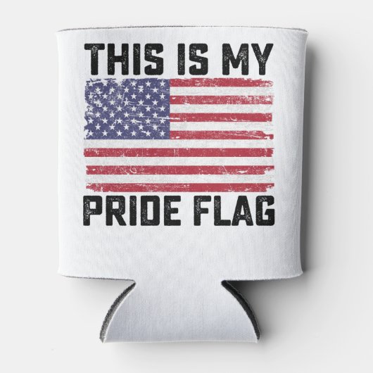 Dit is mijn Pride vlag USA Blikjeskoeler (Voorkant)