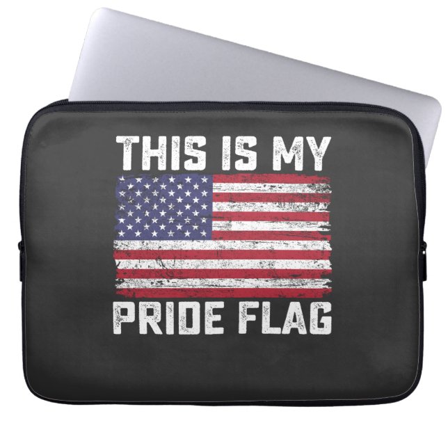 Dit is mijn Pride vlag USA Laptop Sleeve (Voorkant)