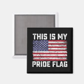 Dit is mijn Pride vlag USA Magneet (Voorkant / Achterkant)