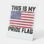 Dit is mijn Pride vlag USA Reclamebord Met Voetstuk (Voorkant)