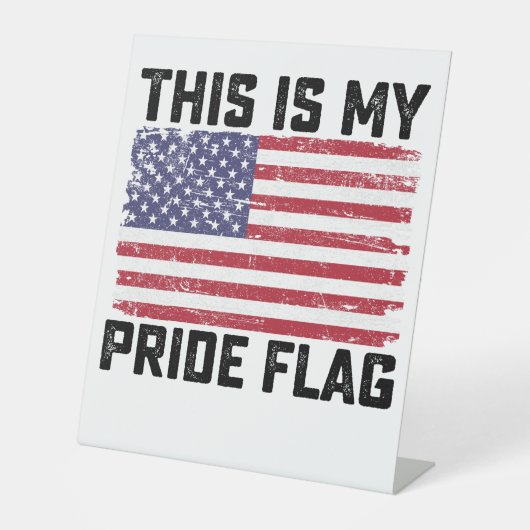 Dit is mijn Pride vlag USA Reclamebord Met Voetstuk (Voorkant)