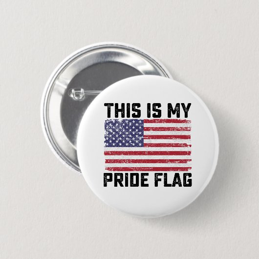 Dit is mijn Pride vlag USA Ronde Button 5,7 Cm (Voorkant /achterkant)