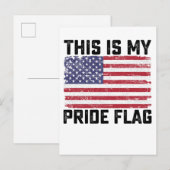 Dit is mijn Pride vlag USA Uitnodiging Briefkaart (Voorkant / Achterkant)