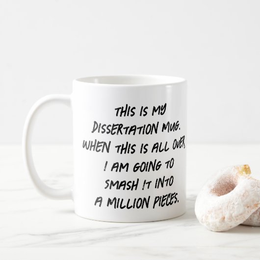 Dit is mijn proefschriftmok koffiemok (Met donut)