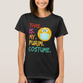Dit is mijn Purim Costume Funny Jewish Face Masker T-shirt (Voorkant)