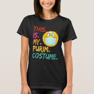 Dit is mijn Purim Costume Funny Jewish Face Masker T-shirt