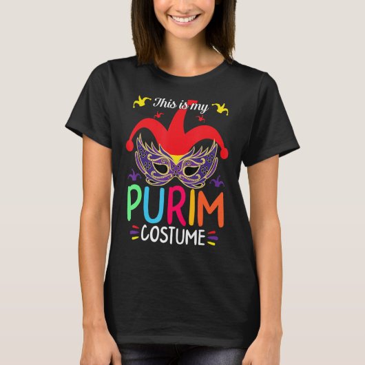 Dit is mijn Purim Costume Happy Purim Holiday Jewi T-shirt (Voorkant)