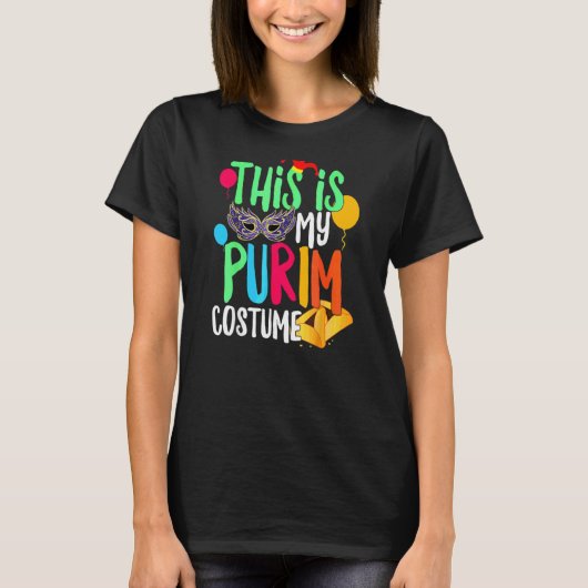 Dit is mijn Purim Costume Jewish Happy Purim Haman T-shirt (Voorkant)