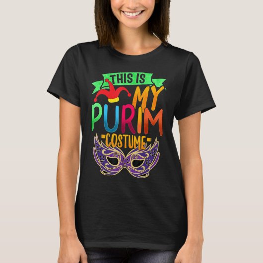 Dit is mijn Purim Costume Jewish Happy Purim Holid T-shirt (Voorkant)
