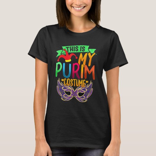 Dit is mijn Purim Costume Jewish Happy Purim Holid T-shirt (Voorkant)
