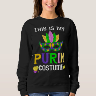 Dit is mijn Purim Costume Masker Hamantash Jewish Trui