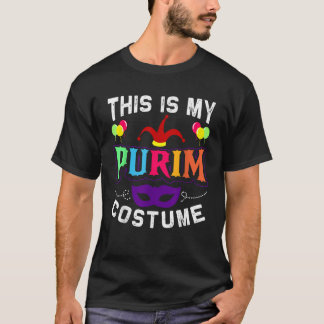 Dit is mijn Purim Costuum Jwish Happy Purim T-shirt