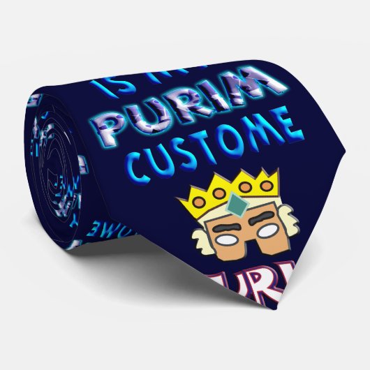 Dit is mijn Purim Custome Stropdas (Opgerold)