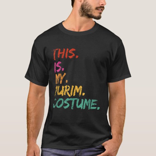 Dit is mijn Purim kostuum grappig joods  Dist T-shirt (Voorkant)