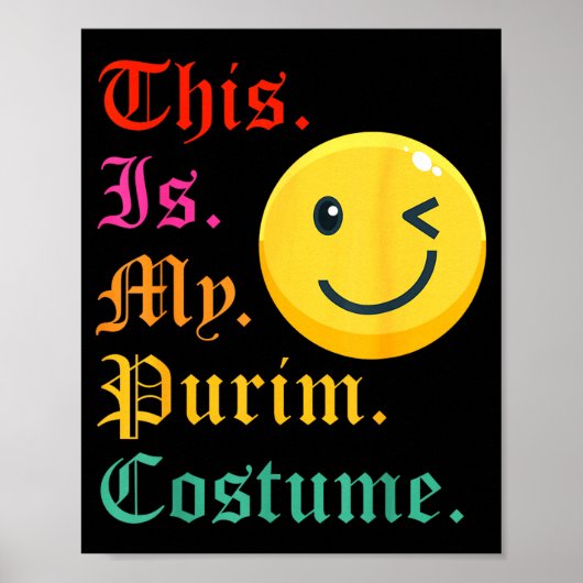 Dit is mijn purim kostuum grappig joods poster (Voorkant)