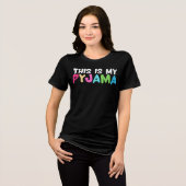 Dit Is Mijn Pyjama - Grappig Slaapontwerp voor de Tri-Blend Shirt (Voorkant volledig)